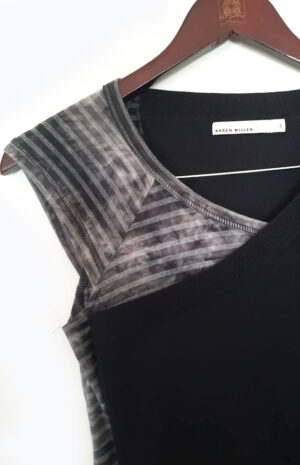 Robe noi et gris